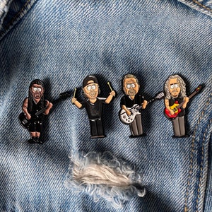 Metal Band Character Inspired Pins - Etsy