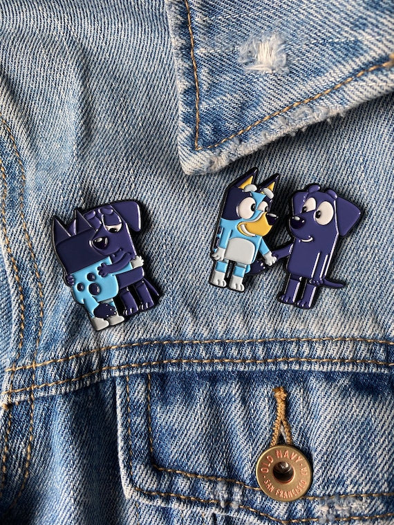 Bluey Jean Luc camping Inspired Pin 