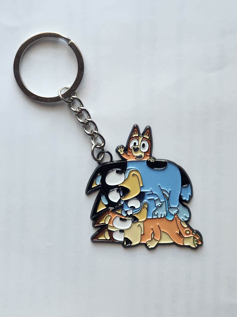 Bluey Heeler Family Inspired Keychain Etsy