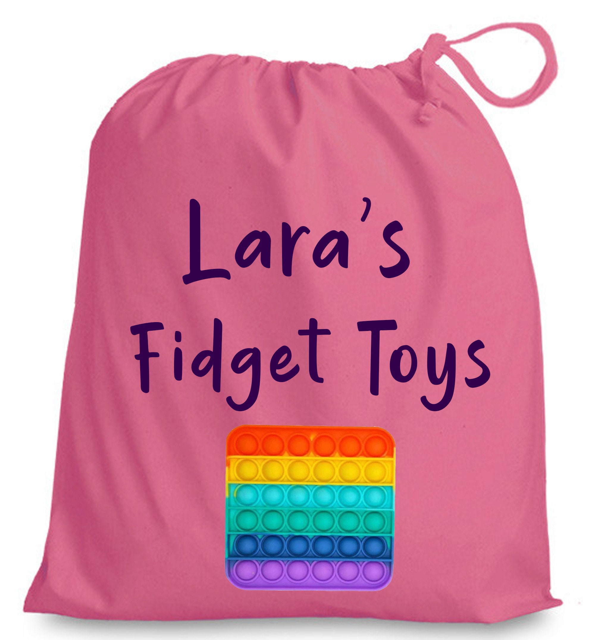 Bespoke Fidget Toys Storage Drawstring Bag Etsy