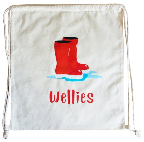 drawstring wellies