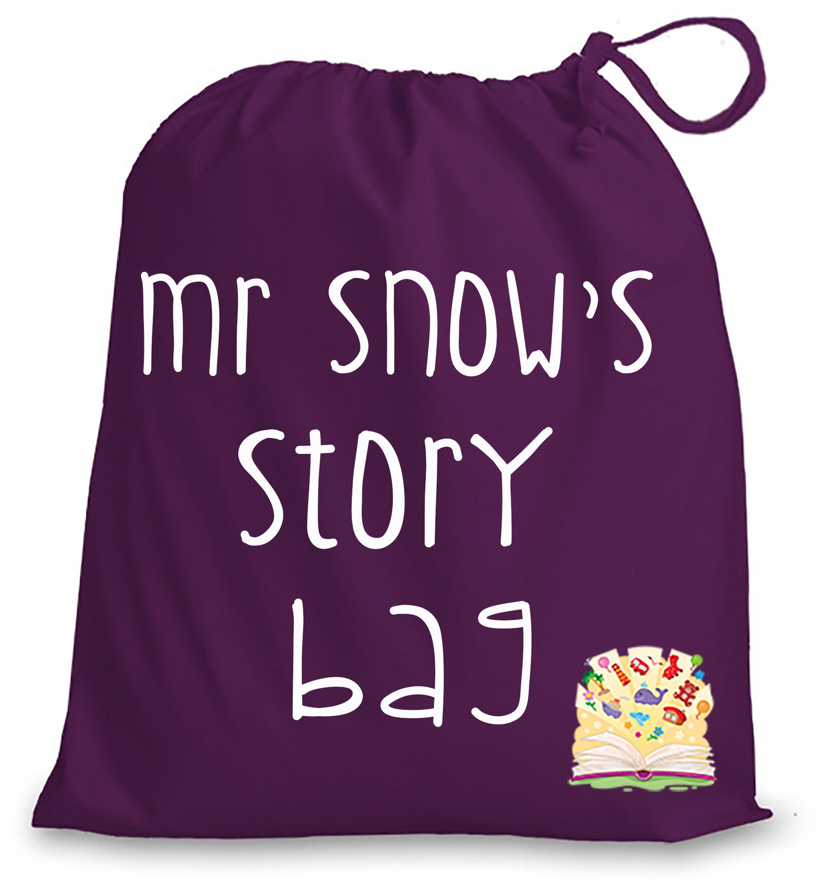 Personalised Story Drawstring Bag Etsy