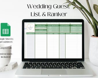 Wedding Invite List and Ranker Green