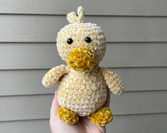 Peluche canard au crochet | Petit canard, fait main | Canard au crochet | Cadeaux | Peluche animal de la ferme
