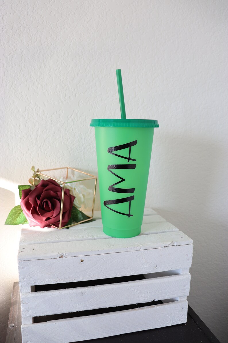 20oz personalized green tumbler lime green changes to dark Etsy