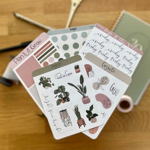 Sticker Pack Sticker Sheet Bundle - Growth Stickers, Bullet Journal Stickers, Bujo Stickers, Planner Stickers