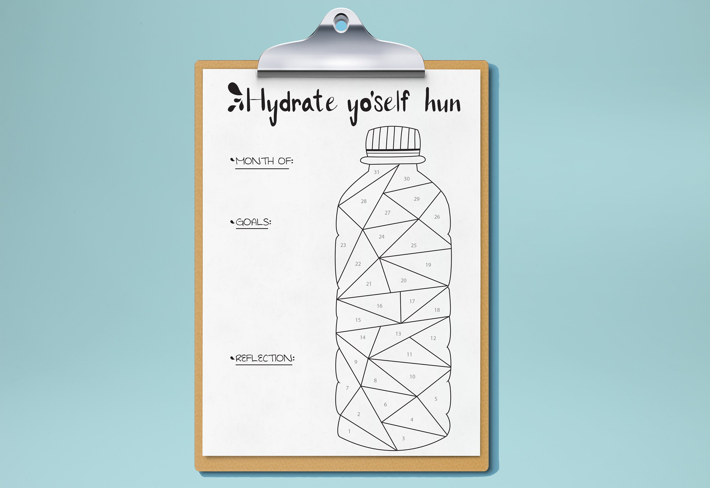 Printable Water Bottle Tracker Ubicaciondepersonas cdmx gob mx