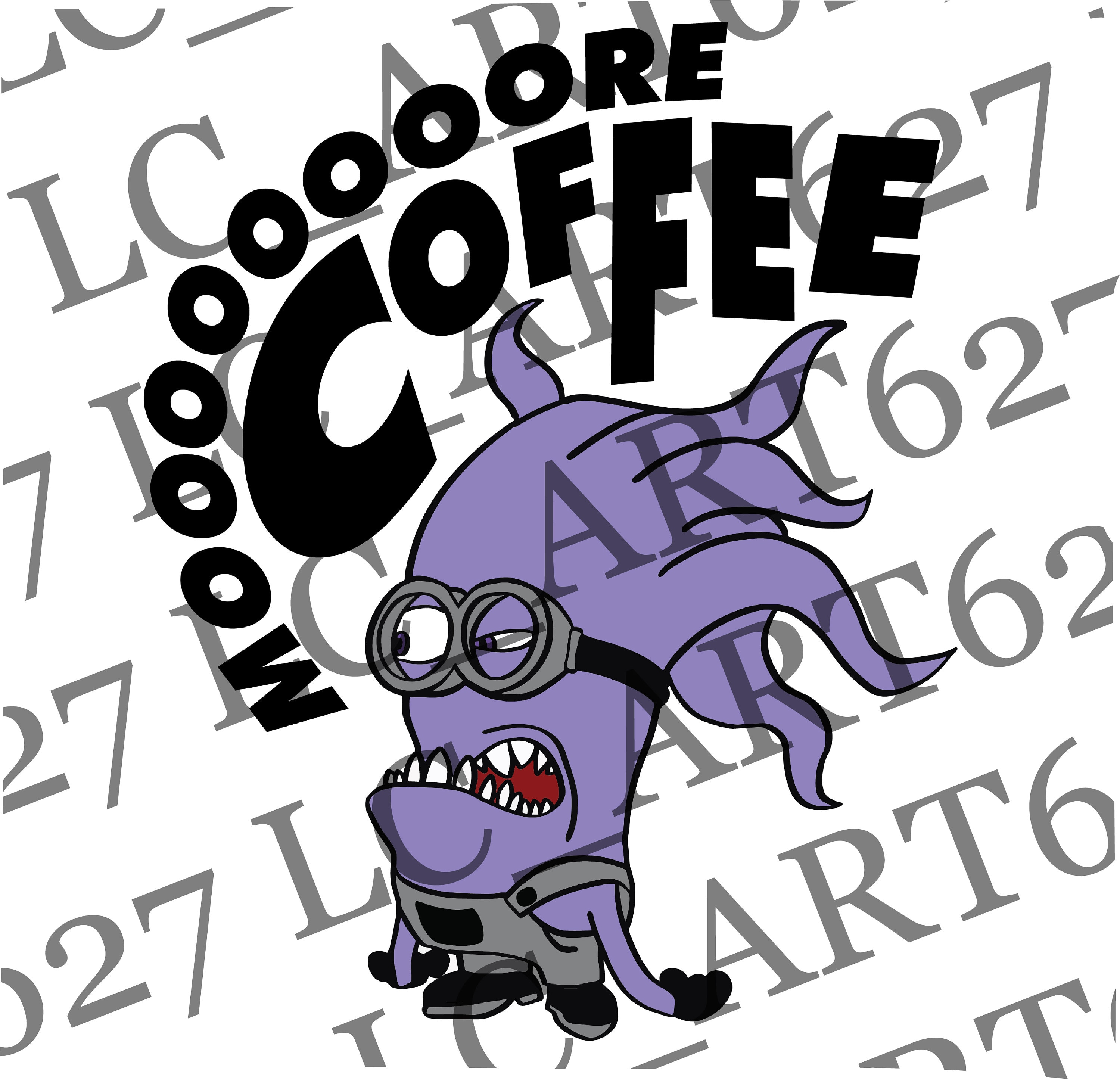 Purple Minion More Coffee SVG PNG EPS File - Etsy
