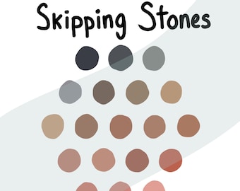 Skipping Stones Procreate Color Palette | neutral | natural