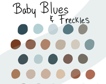 Paleta de colores Procreate Baby Blues and Freckles / digital /