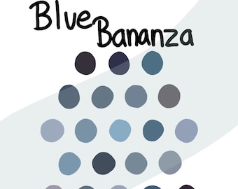 Paleta de colores Blue Bananza para Procreate / digital /