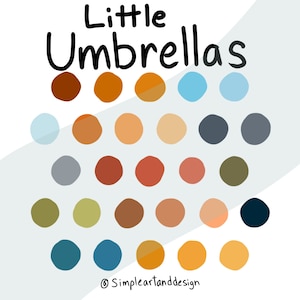 Little Umbrellas Procreate Color Palette | procreate | spring color palette | digital design | procreate tools | summer color palette |
