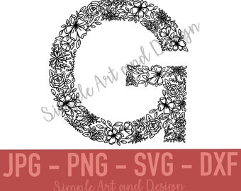 Free Free 231 Floral Letter G Svg SVG PNG EPS DXF File