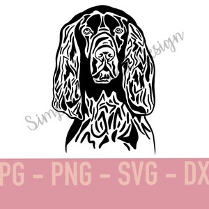 Spaniel Portrait | SVG | PNG | JPG | dxf | dog silhouette | dog portrait | spaniel | spaniel silhouette | dog decor | digital art | spaniel