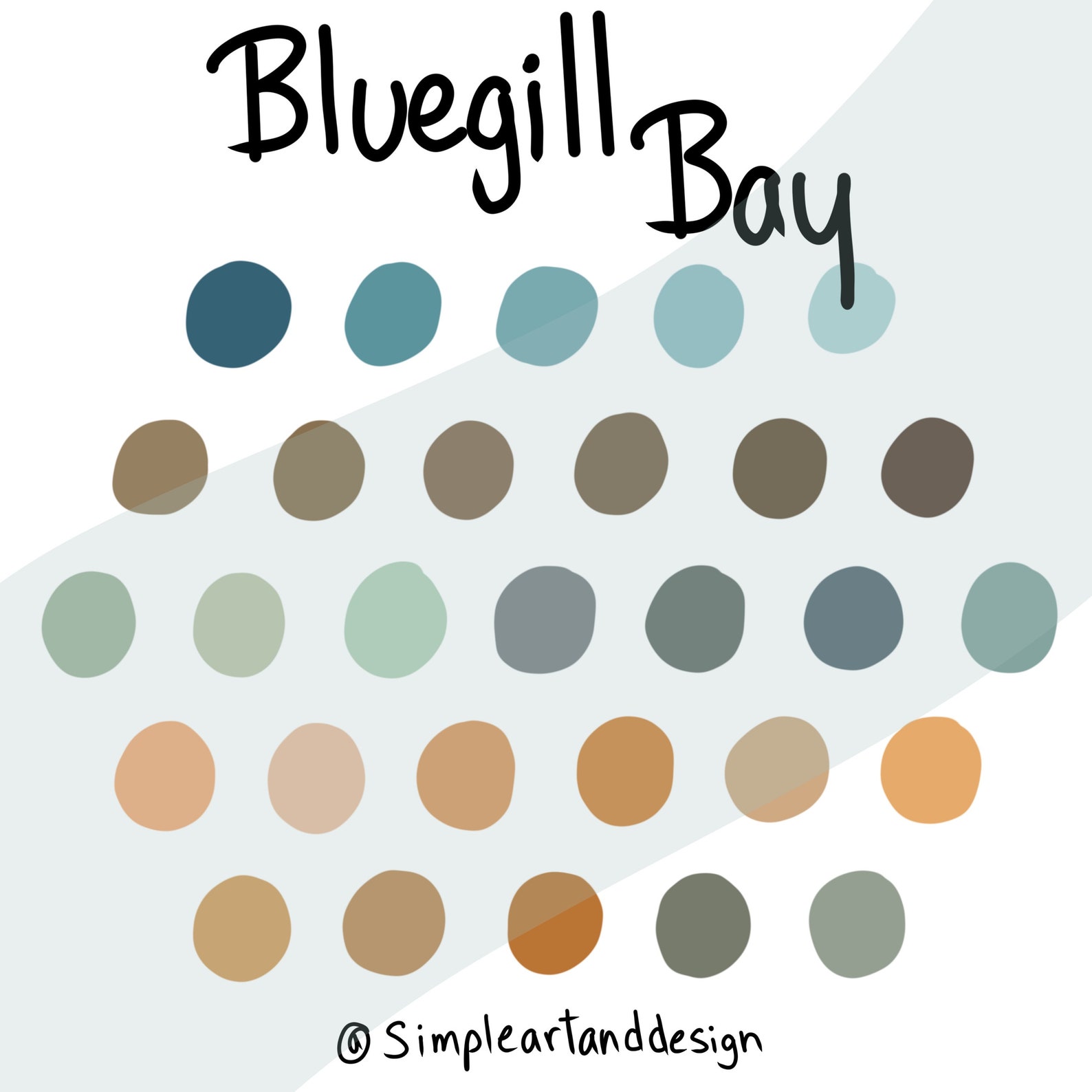 Bluegill Bay Procreate Color Palette Procreate Color Palette Etsy