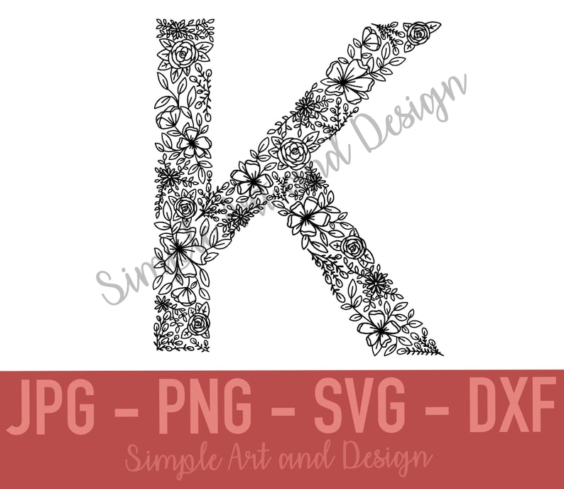 Free Free 197 Floral Letter K Svg SVG PNG EPS DXF File