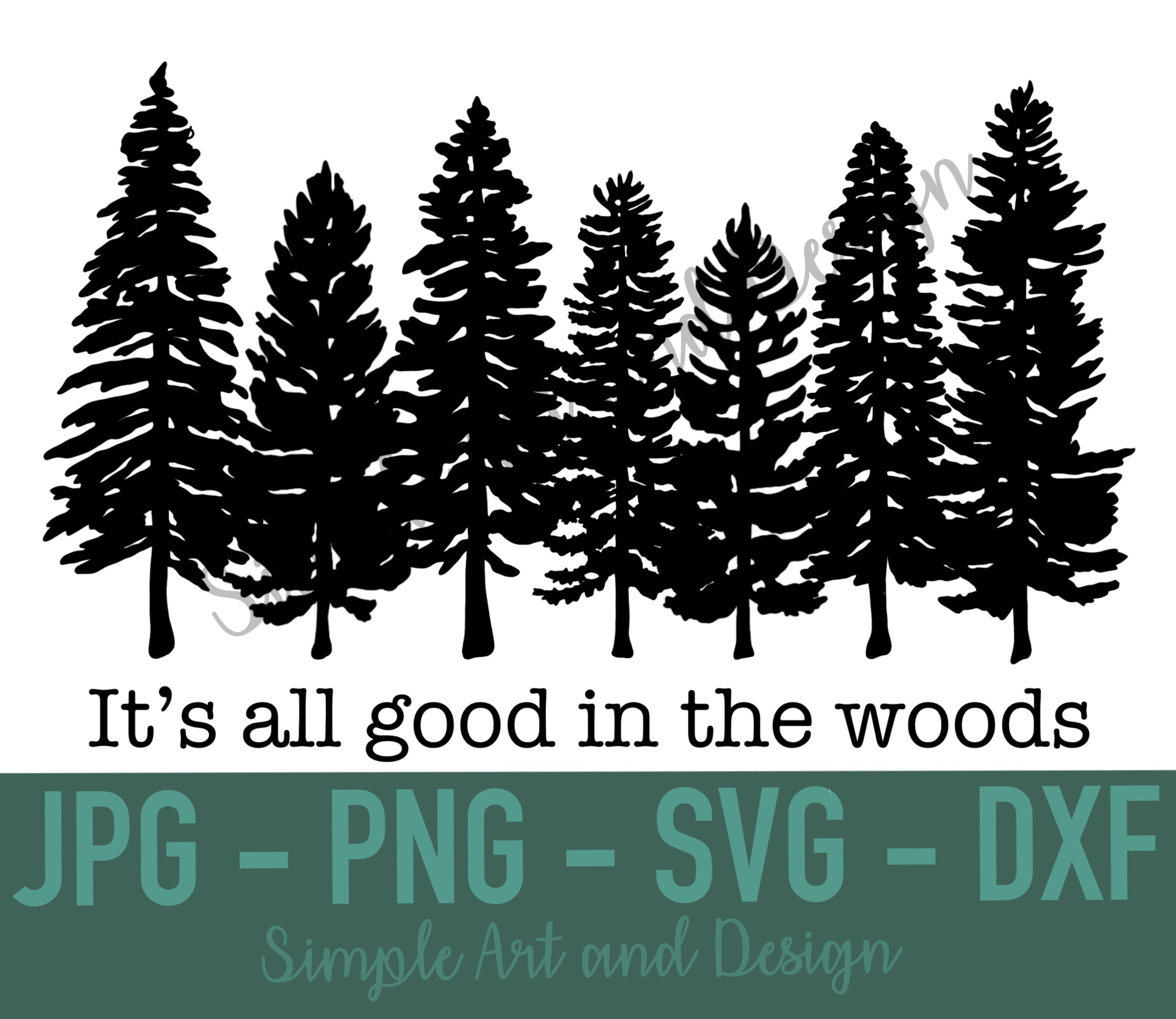 Woods SVG PNG JPG Dxf | Etsy 