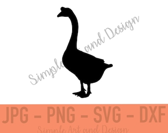 Chinese Goose | SVG | PNG | JPG | dxf | goose svg | silly goose | funny goose svg | goose png | goose quote | farm goose cut file | geese |