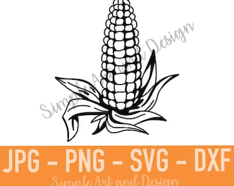 Corn Cob 1 | SVG cut file | PNG | DXF | Jpg | fall designs | fall decor | cricut cut file | fall | corn cob | Indian corn | digital download