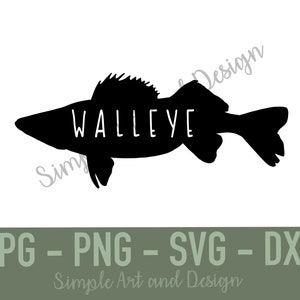 Walleye | SVG | PNG | JPG | dxf | fishing svg | wall art | cabin art | instant download | gifts for dad | fish svg | fishing | walleye | art