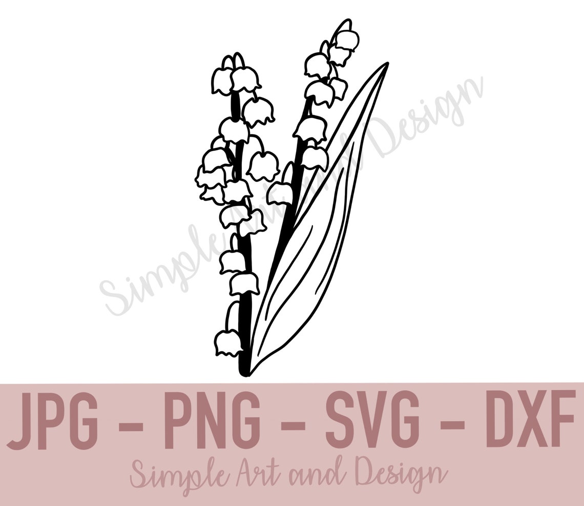 Lily of the Valley SVG JPG PNG Dxf Lily of the Valley Svg Flower Svg