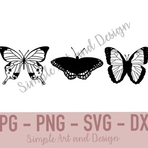 3 Butterflies | SVG | PNG | DXF | Jpg | cricut cut file | butterfly | monarch svg | butterfly svg | instant download | butterfly monogram |