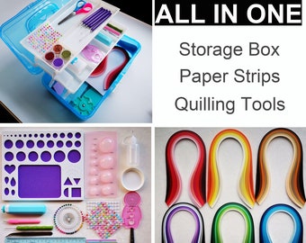 Personalized gift,QuillingToos,Quilling set,Crafts kits,Quilling kit for adults beginners kids,diy kits,quilling box,DiyTool,All in one