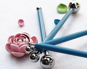 Quilling tools, metalen bal gereedschap voor vetplanten, papier bloem, bloempotten, papier bloem diy tools, modellering bal tools, crafts kits