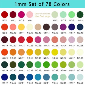 Set di 1 mm 78 colori (78 confezioni) Strisce di carta quilling, totale 7800 strisce, Lengh 15.35inch (390mm), Quilling art, Ottieni qualsiasi colore tu voglia!