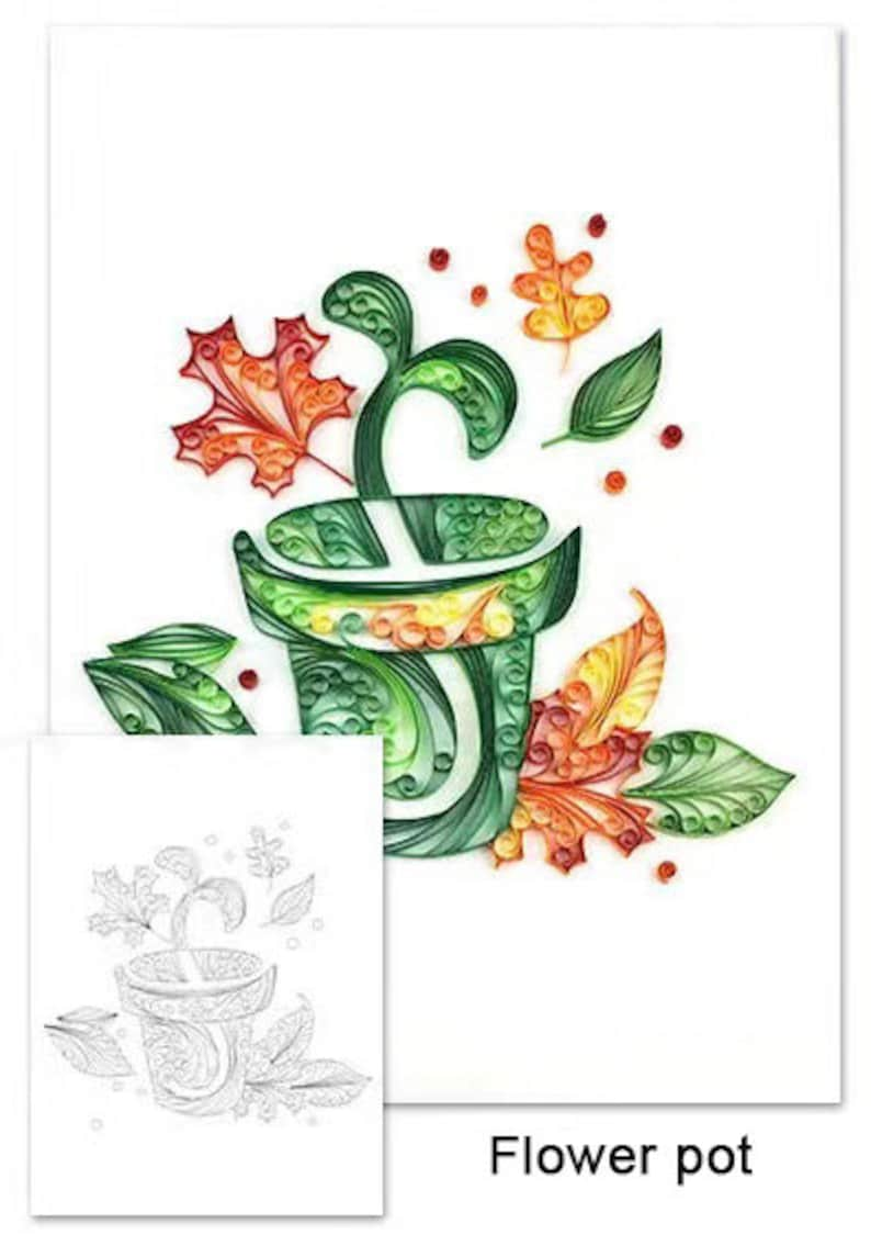 20 Quilling Patterns,Printable Paper Quill Template,Quilling Blueprints,Template to make flower,Paper Template,Paper Art,Christmas Ornaments image 4