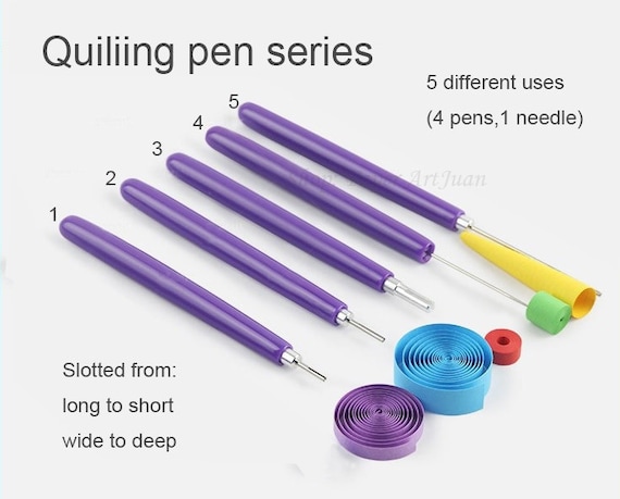 Slotted Quilling Pen Set of 5, Quilling Tools,quill Supplies