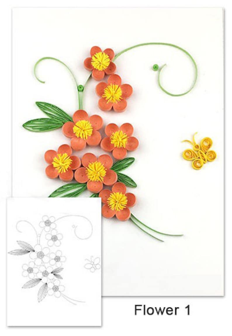 10 Flower Templatesprintable Quilling Patternsdigital Paper - Etsy