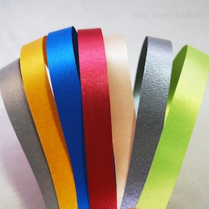 10mm Metallic Quilling Paper Strips,Moravian (German) stars strips,15 Brilliant Colors,Super Quality 130GSM,60 strips/pack,Quilling Supplies