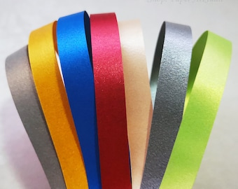 10mm Metallic Quilling Paper Strips,Moravian (German) stars strips,15 Brilliant Colors,Super Quality 130GSM,60 strips/pack,Quilling Supplies