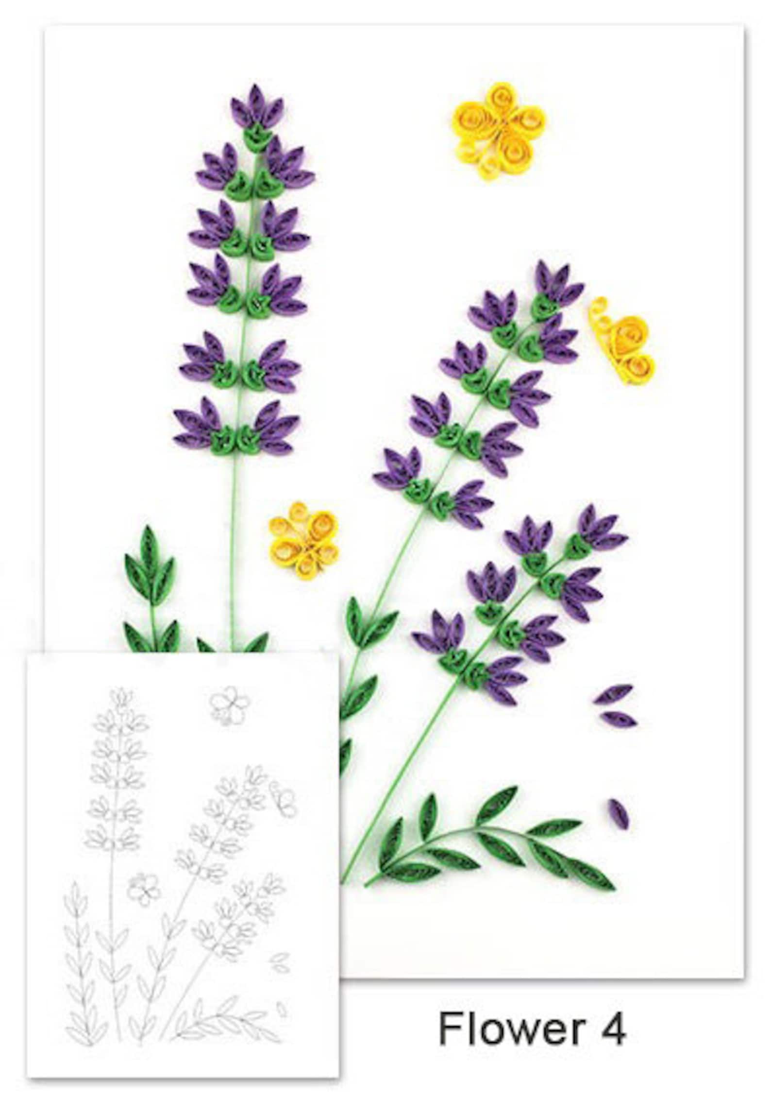 10 Flower Templatesprintable Quilling Patternsdigital Paper | Etsy