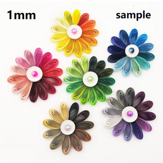 1mm Quilling Paper Strips,78 Colors to Choose  Fromno.41-no.78,100strips/pack,lengh 15.35inch 390mm,color Card, Get Any  Color You Want 