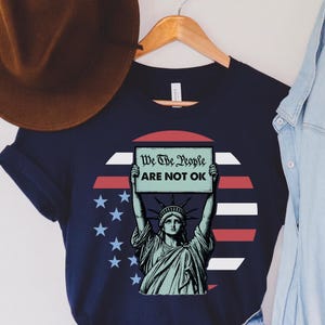 Upside down American Flag shirt, Anti Trump Shirt,  We are not ok top, FDT Tshirt, resist shirt, protest clothes, anti maga political merch