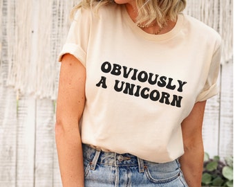 Obviously a Unicorn shirt, Retro Unicorn tshirt, Unicorn lover gift, Funny Unicorn shirt, Last minute Halloween Costume, Unicorn shirt women