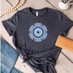 Evil Eye Shirt, yoga shirt, Evil eye mandala shirt, Yoga tee, Zen meditation tshirt, mom workout shirt, yoga instructor shirt, evil eye tee