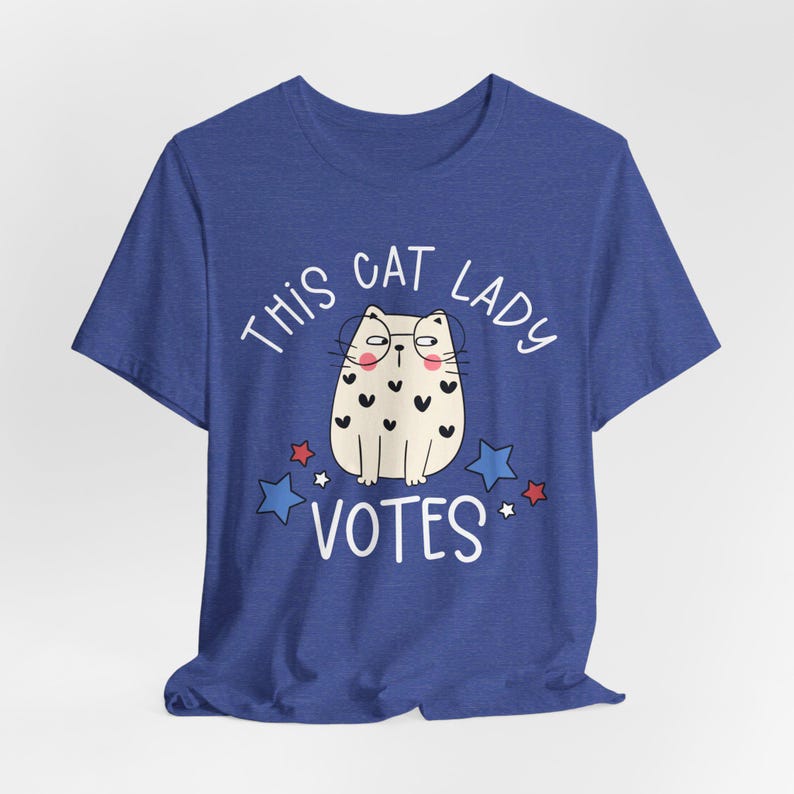 cat lady shirt, This cat lady votes shirt, Election 2024 shirt, Feminist Vote shirt, Liberal vote shirt, Cat ladies vote image 4