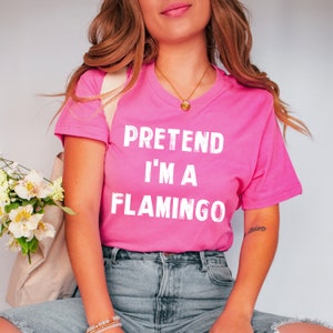 Funny Costume Shirt, Funny Halloween Shirt, Lazy Halloween Shirt, Last minute Halloween Costume, Pretend lamingo shirt, Flamingo cos
