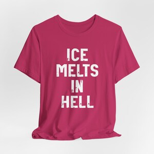 Anti ICE Shirt, Ice melts in hell shirt, Abolish Ice Shirt, F*ck Ice Tshirt, pro immigration tee, No human is illegal, political merch image 3