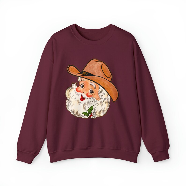 Camisa vaquera de Papá Noel, camisa retro de Papá Noel, camiseta Howdy Santa, camisa gráfica occidental, camiseta de vaquera, camisa retro de Papá Noel, camisa vintage de Papá Noel, imagen 8