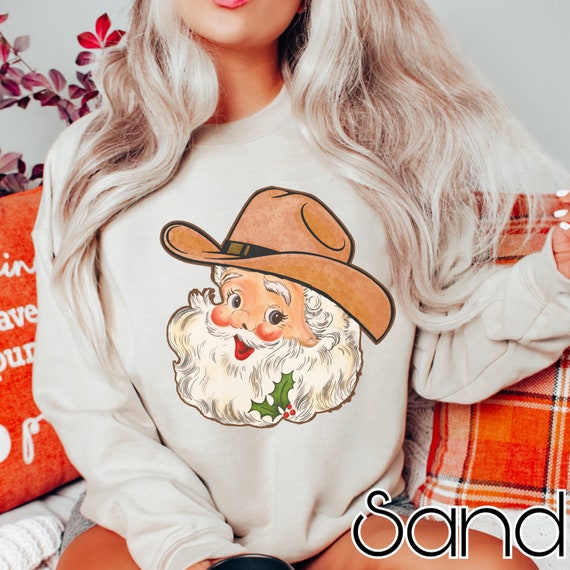 Cowboy Santa shirt, Retro santa shirt, Howdy Santa tshirt, Western graphic shirt, Cowgirl tshirt, Retro Santa shirt, Vintage santa shirt,