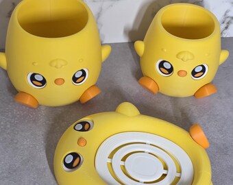 Duckies bathroom set 3d printed