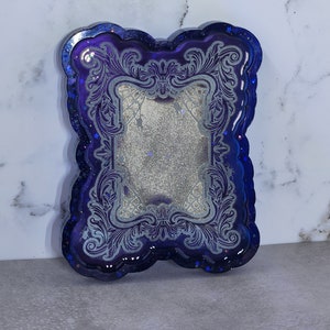 Spooky frame dreamy blue  trinket tray.