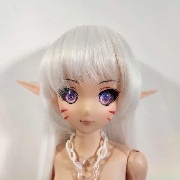 Smart doll long cinnamon elf ears resin 3d printed.