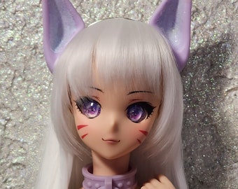 Smart doll light purple collar resin 3d printed.