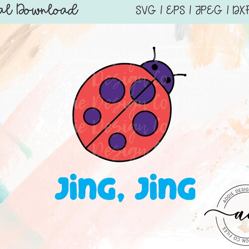 Bluey Inspired Svg Little Bug Jing Jing Etsy Singapore