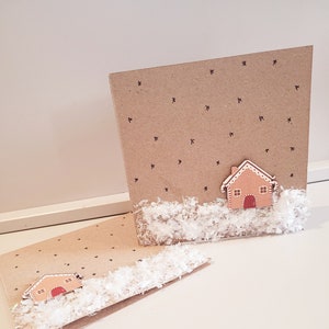 Cartoline di Natale con scena innevata - Confezione da 2